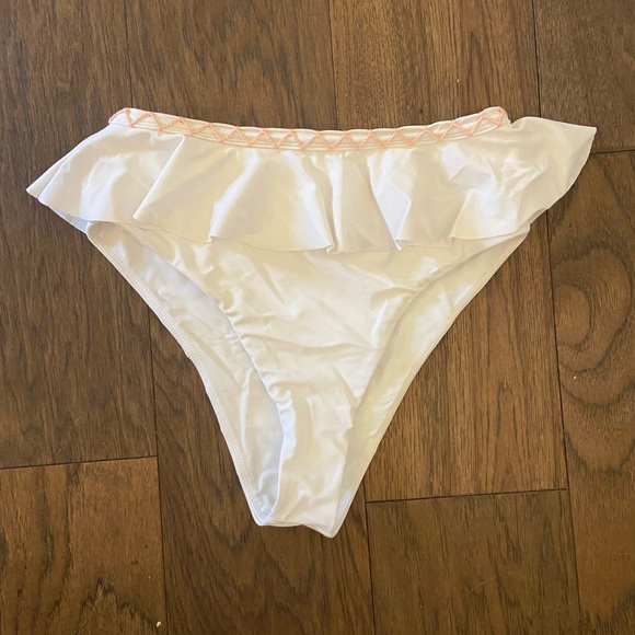 Tularosa White Ruffle Bikini Bottom - Picture 1 of 1